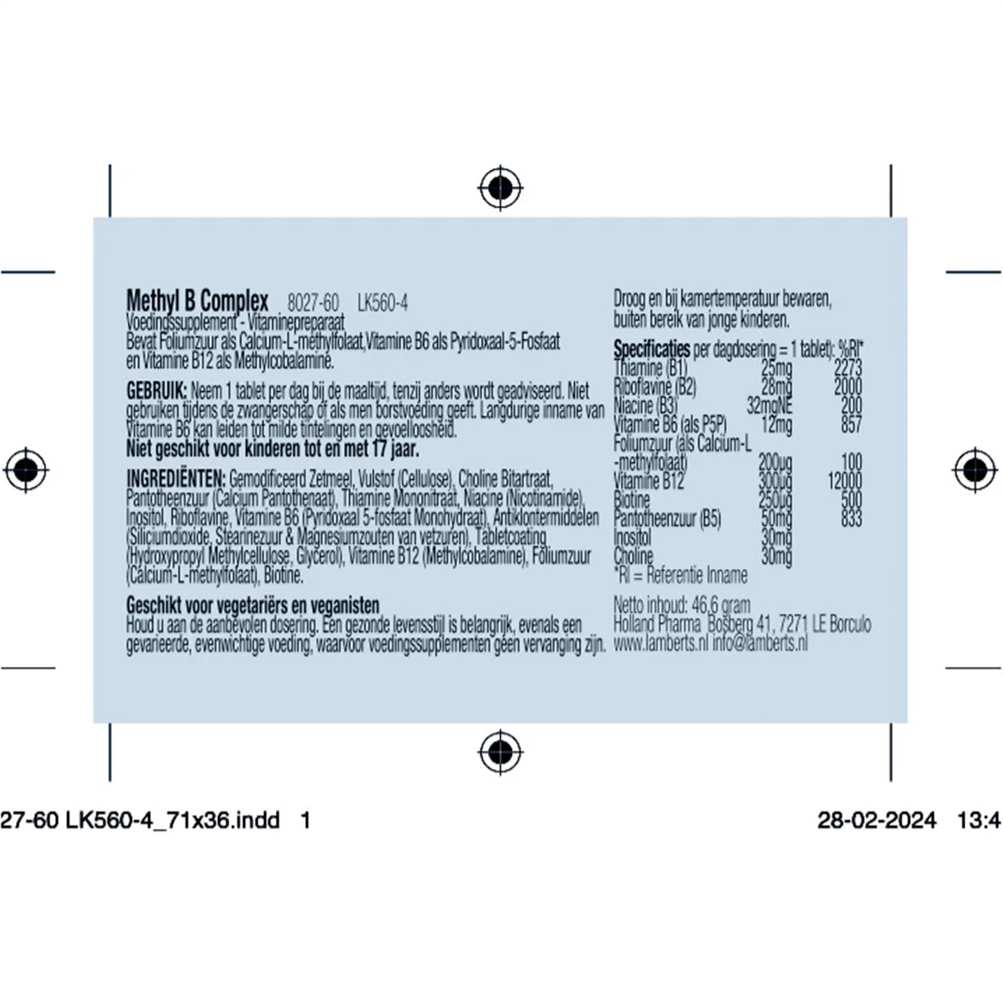 Methyl B Complex Lamberts Methyl B Complex Lamberts