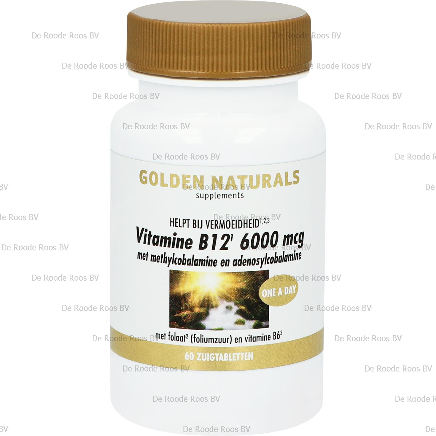 Kaal Viool rekenmachine Vitamine B12 6000 mcg (Golden Naturals)