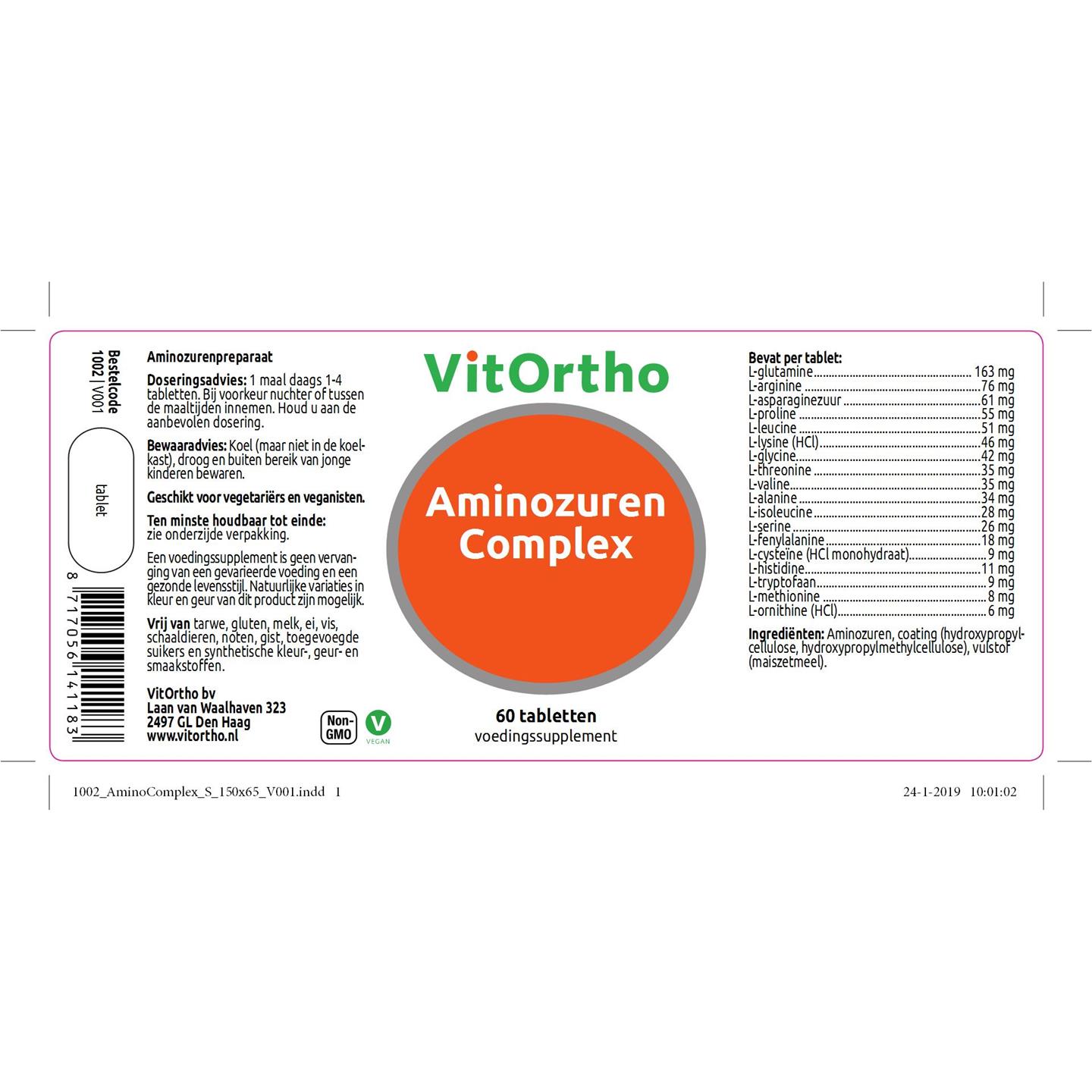 Voorkeursbehandeling opening lettergreep Aminozuren complex (VitOrtho)