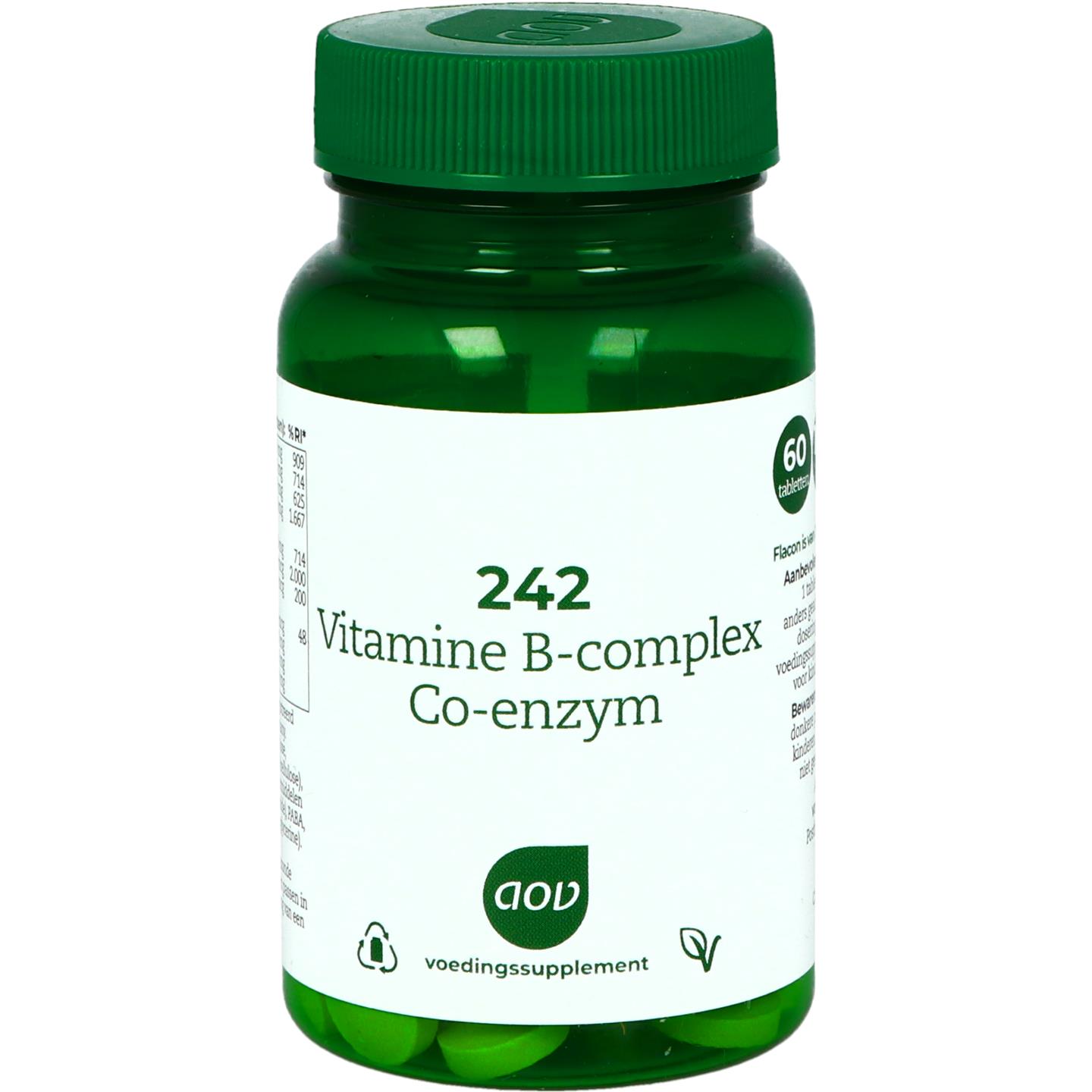Vakantie Vaag verdacht 242 Vitamine B complex Co-enzym (AOV)
