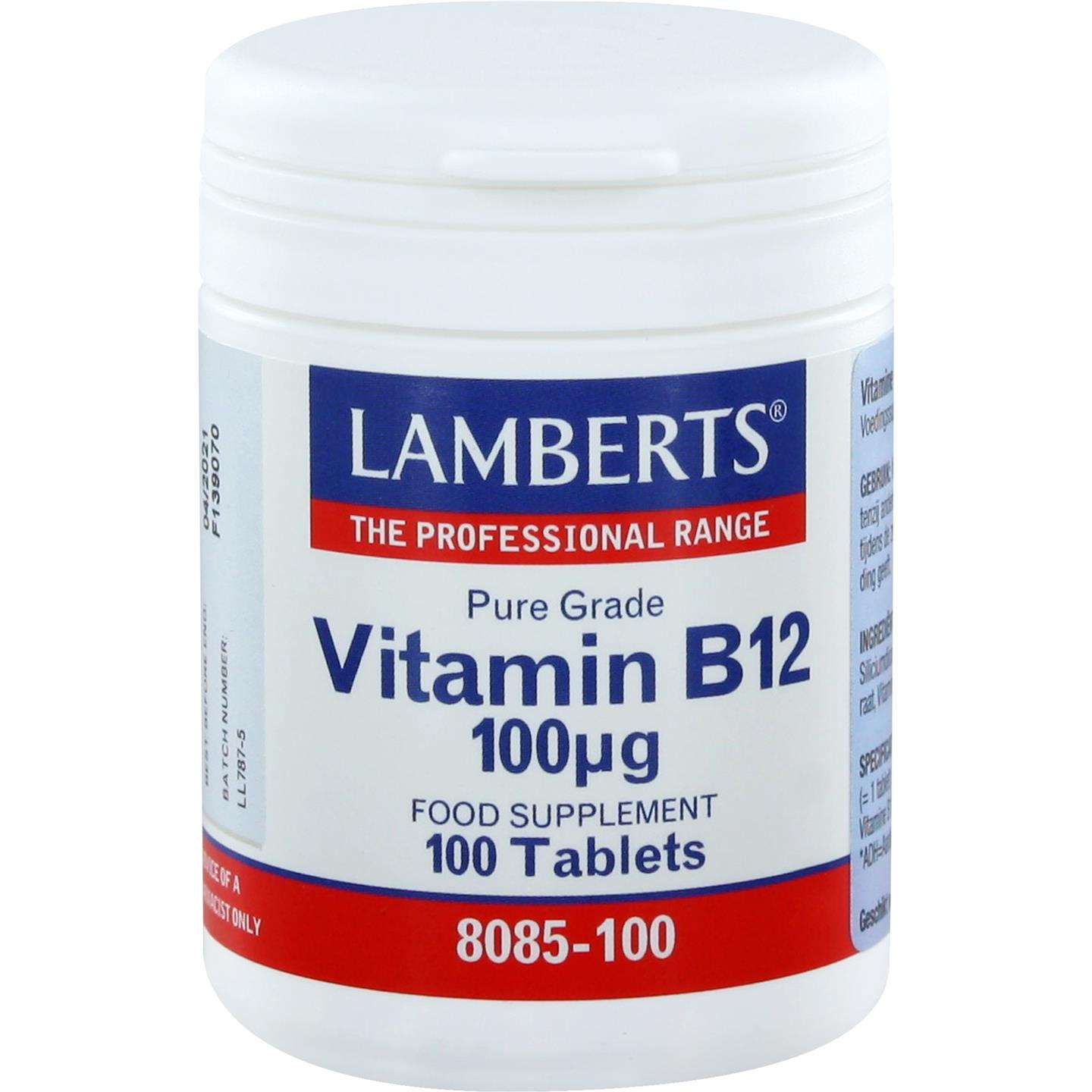 Gelijk commentator Microbe Vitamine B12 100 mcg (Lamberts)