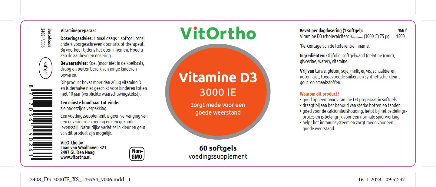 Vitamine D3 3000 IE