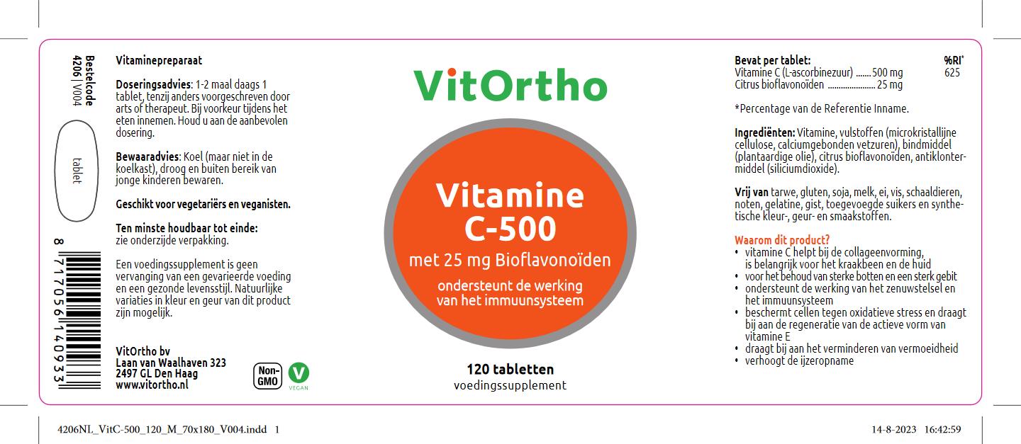 Vitamine C-500 met 25 mg Bioflavonoïden
