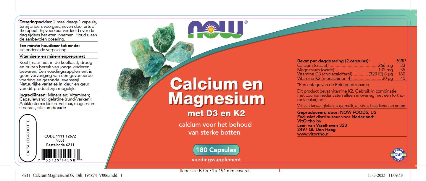 Calcium en Magnesium met D3 en K2