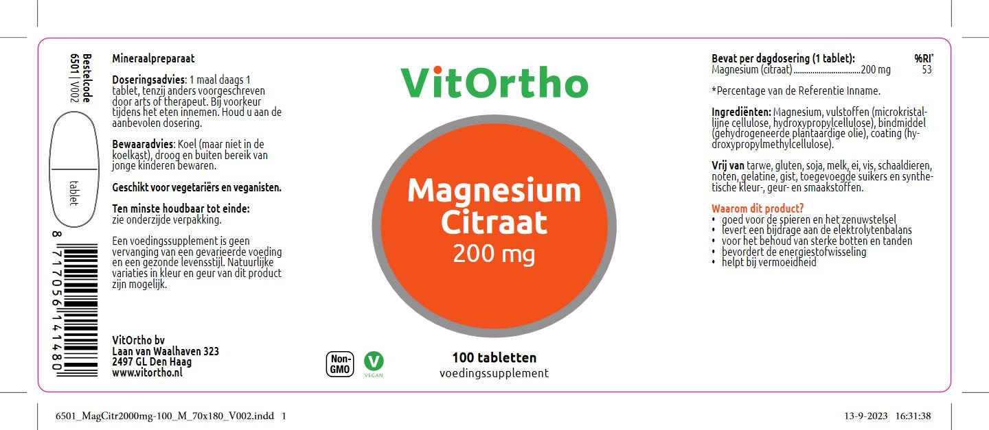Magnesium Citraat 200 mg