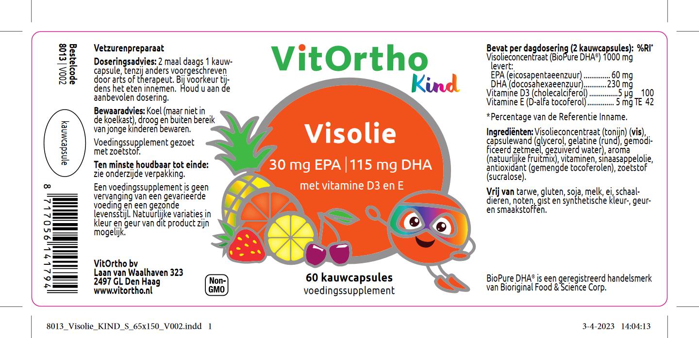 Visolie 30 mg EPA – 115 mg DHA Kind