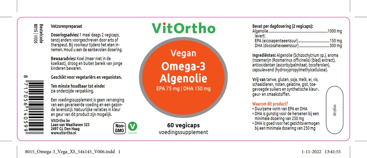 Omega-3 Algenolie – EPA 75 mg | DHA 150 mg Vegan