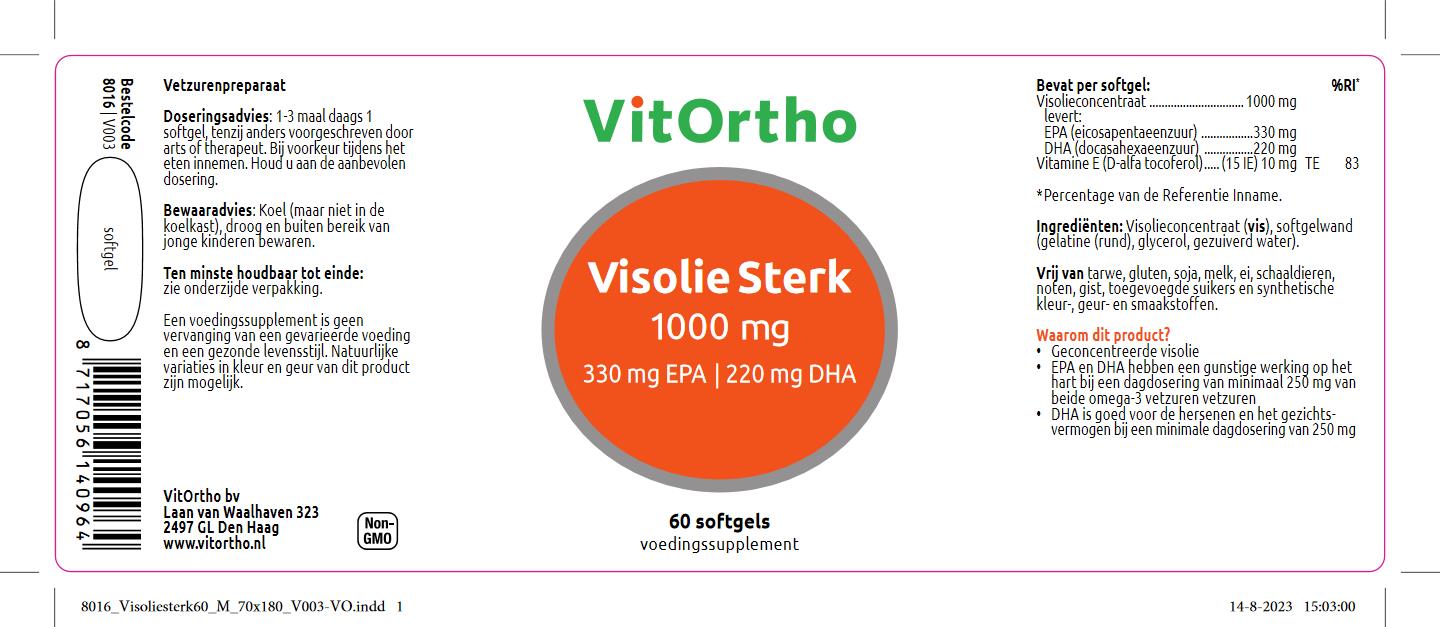 Visolie Sterk 1000 mg 330 mg EPA | 220 mg DHA