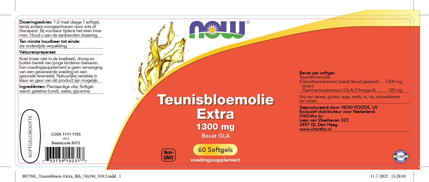 Teunisbloemolie Extra 1300 mg