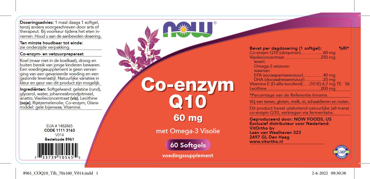 Co-enzym Q10 60 mg met Omega 3 Visolie
