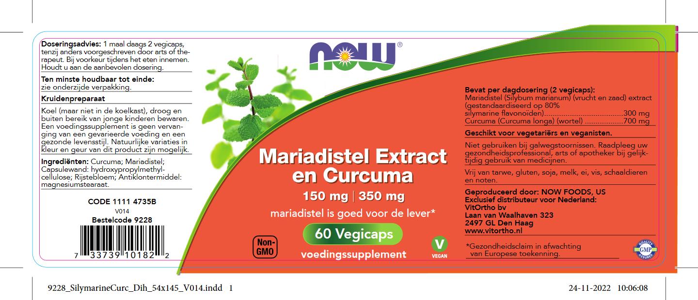 Mariadistel Extract 150 mg en Curcuma 350 mg