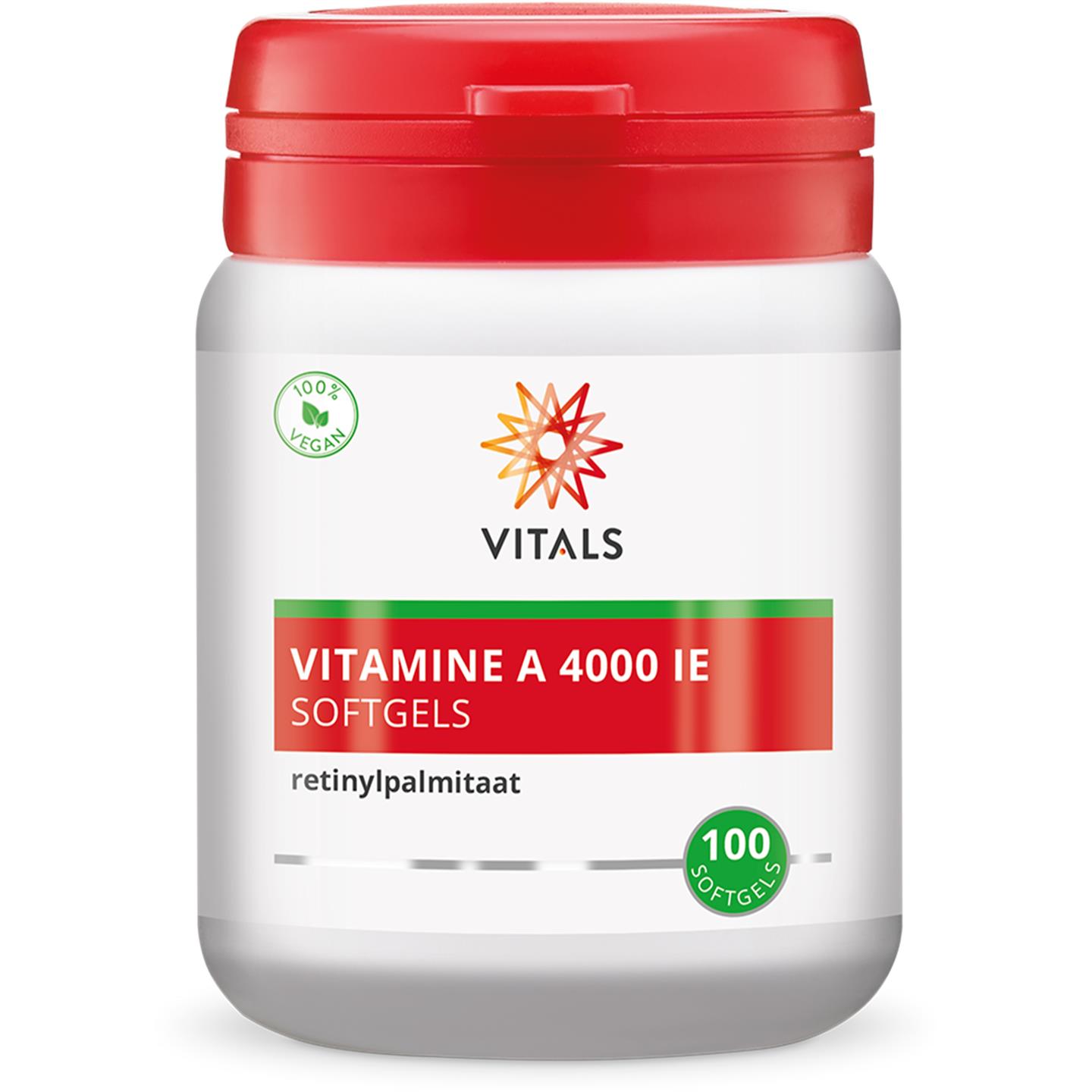 Vitals Vitamine A Retinylpalmitaat 4000ie 100 softgels