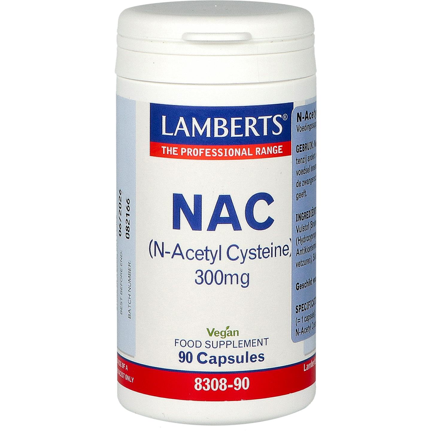 NAC (N-Acetyl Cysteïne) 300 mg Vegan