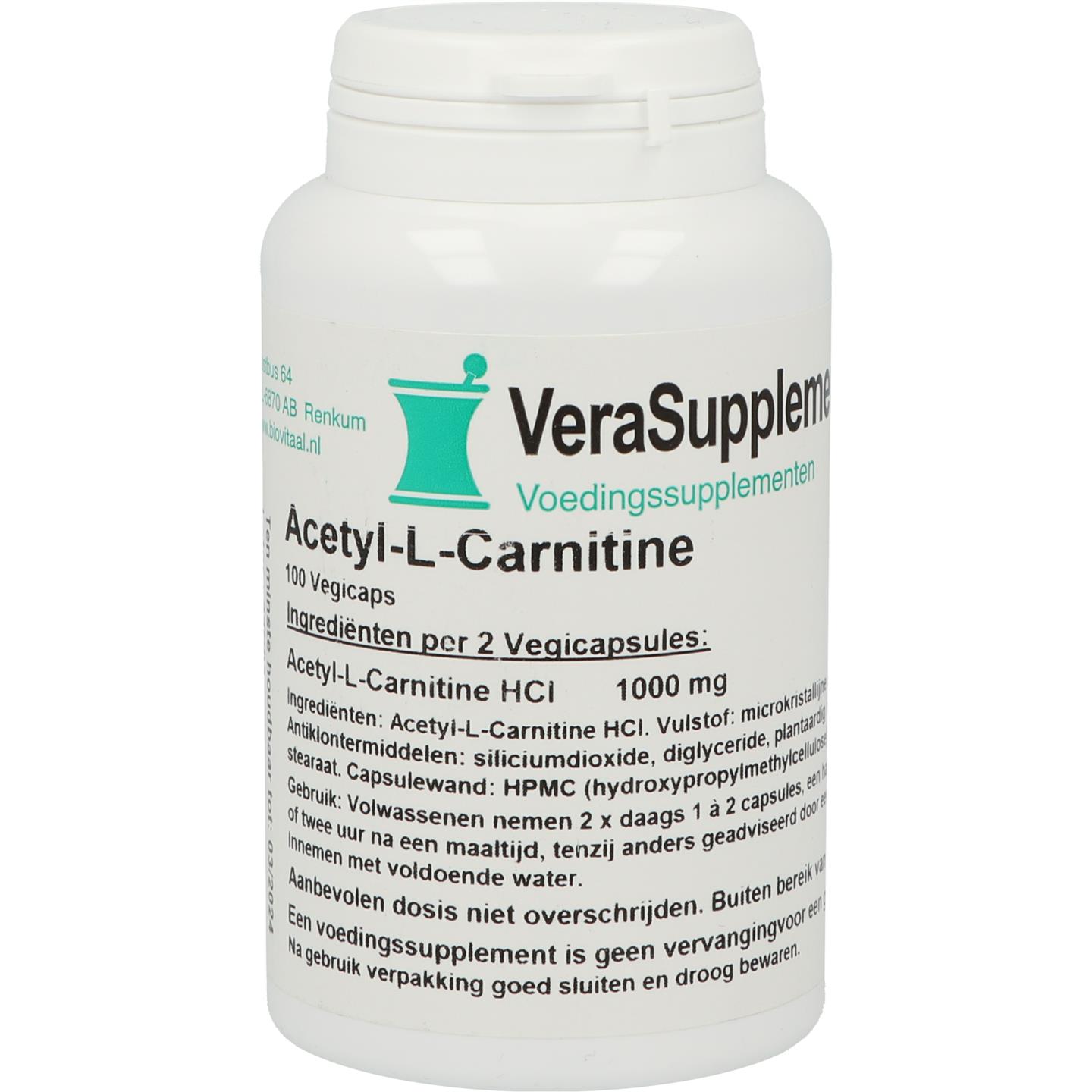 Biovitaal Acetyl L Carnitine * 100cp