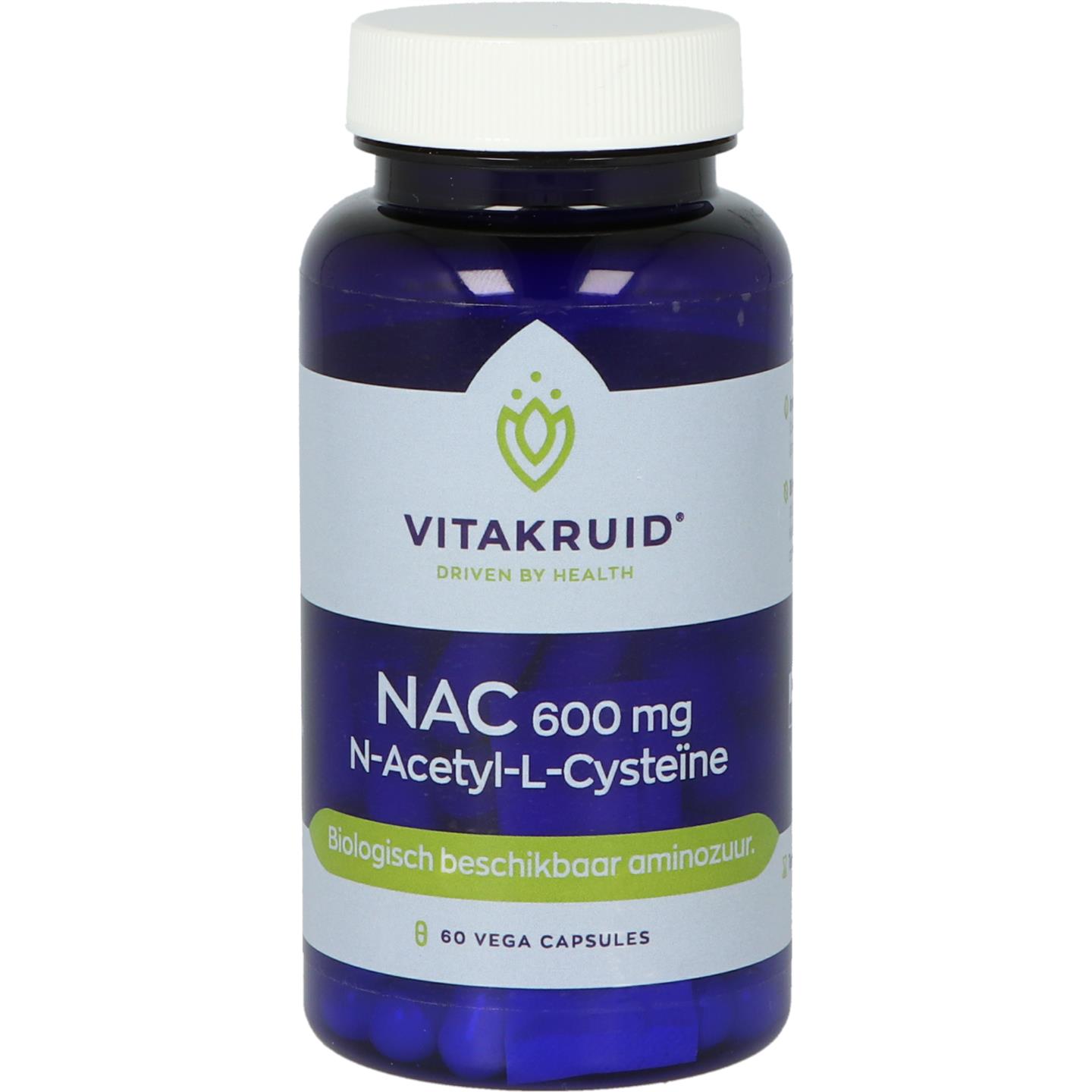 Vitakruid NAC 600mg n-acetyl-l-cysteine 60vc