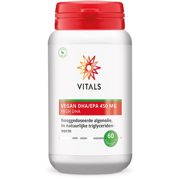 Vitals - Vegan DHA/EPA 450 mg - Hooggedoseerde algenolie in natuurlijke triglyceridenvorm