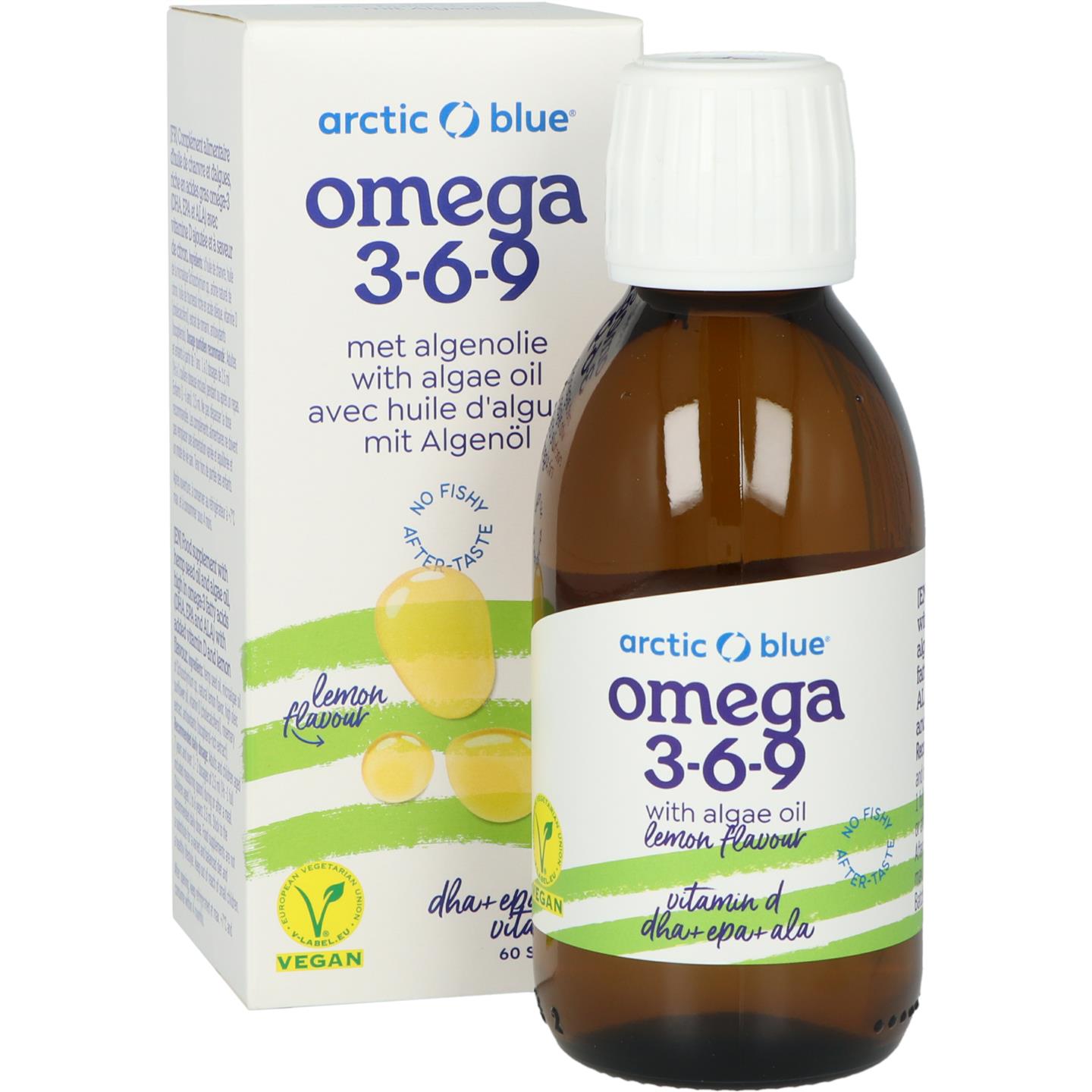 Arctic Blue - Algenolie Vloeibaar - Vegan Omega 3-6-9 DHA, EPA, ALA én D3 - 150ml