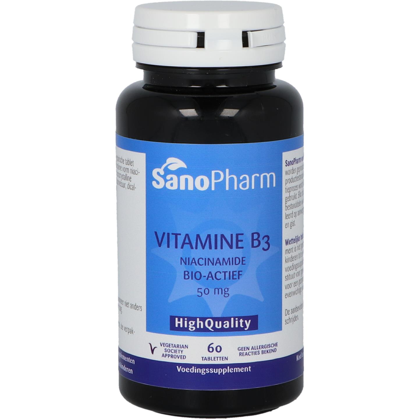 Vitamine B3 niacine 50 mg