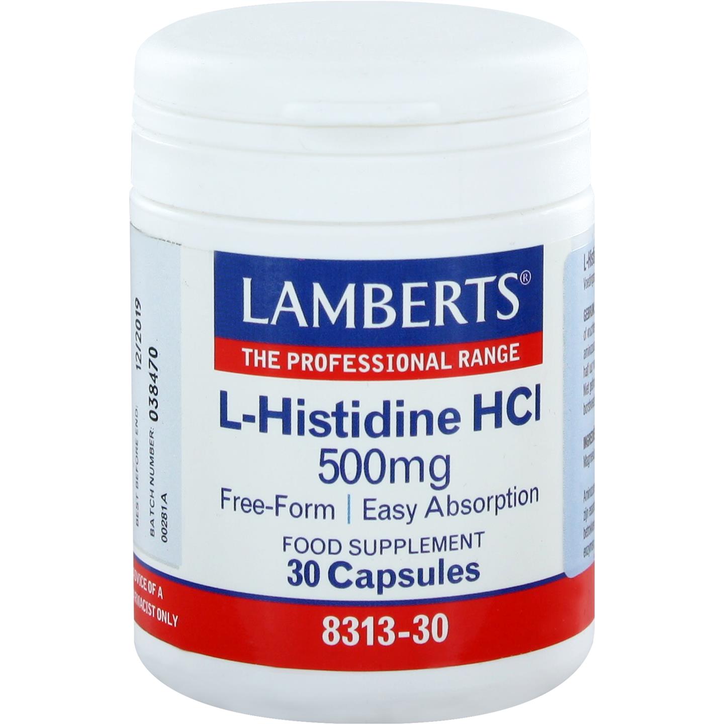 L-Histidine HCl 500 mg